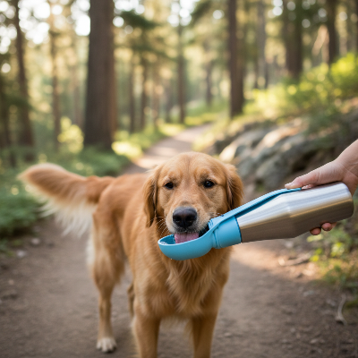 Gourde chien - acier inoxydable-Gourde randonnée chien