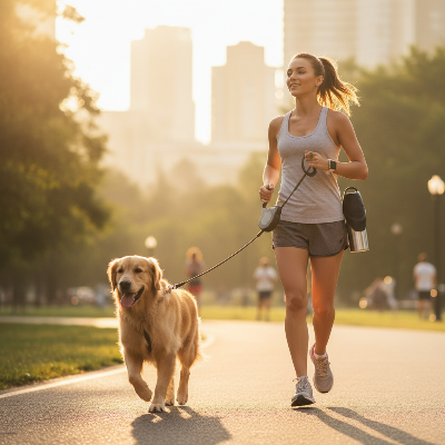 Gourde chien - portatif-Femme jogging