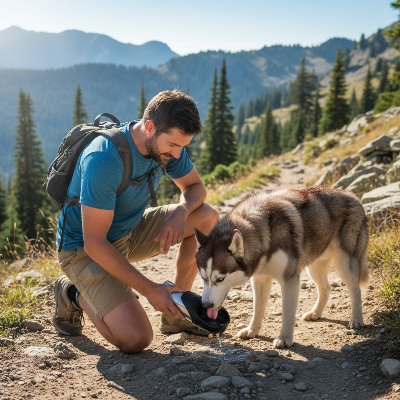 Gourde chien - portatif-Grande taille homme montagne