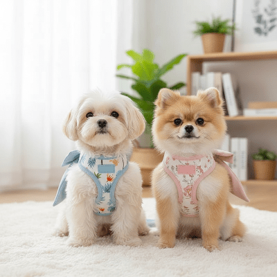 Harnais petit chien - noeud papillon - au royaume des chiens