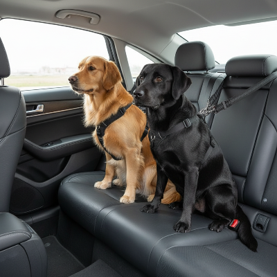 Harnais pour chien - deux  ceinture-Double ceinture - deux chiens