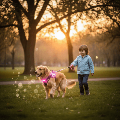 Harnais pour chien LED - lumineux sécurité nocturne - au royaume des chiens