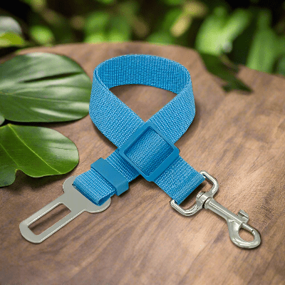 Harnais pour chien voiture - sécurité auto voyage-bleu