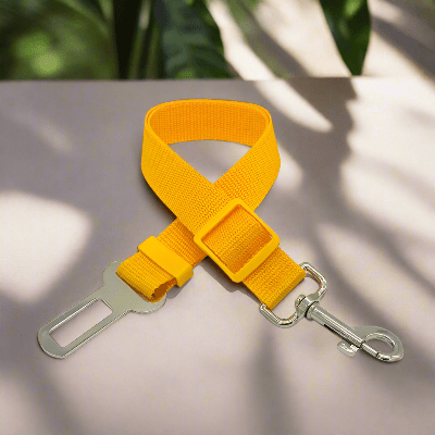 Harnais pour chien voiture - sécurité auto voyage-jaune