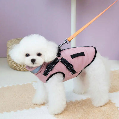 Imperméable pour chien -  réglable et réfléchissante-rose