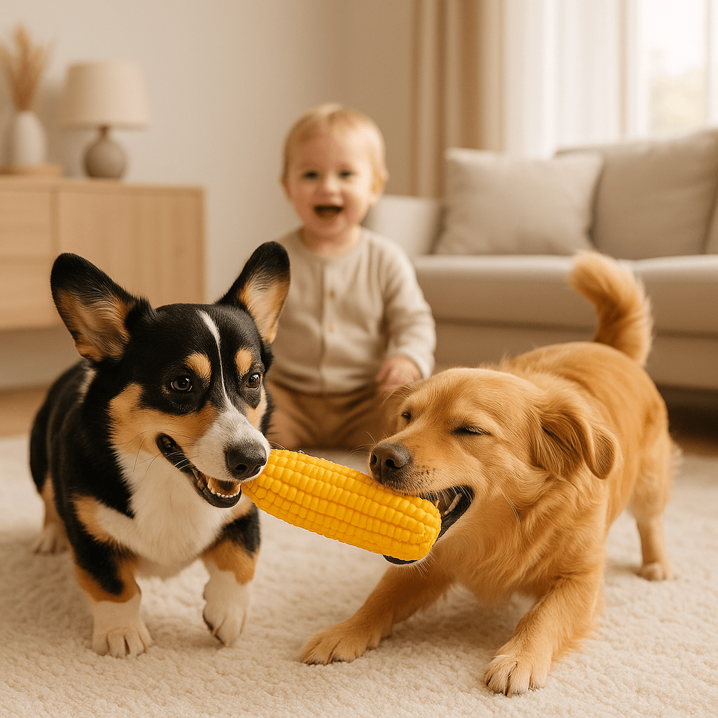 Jouet chien - épis de mais - au royaume des chiens