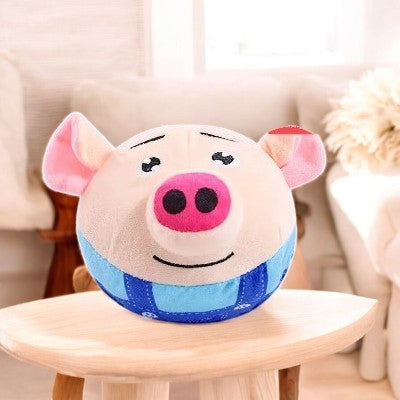 Jouet-interactif-pour-chien-peluche-electrique-cochon-bleu-15cm-demo