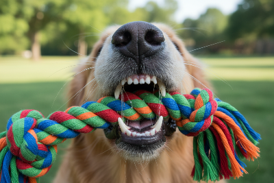 Jouet pour chien corde - dentition résistant durable-Nettoyage dents naturel avec corde