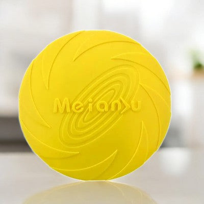 Jouets-pour-chien-frisbee-jaune