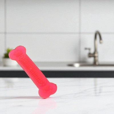 Jouets-pour-chien-os-caoutchouc-rouge