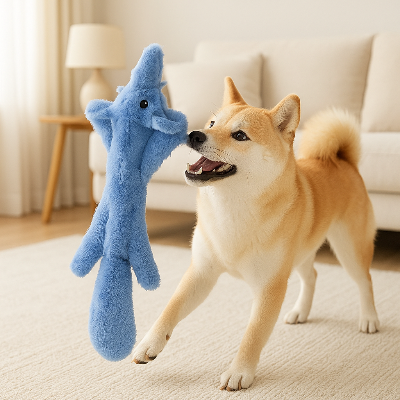 Jouets-pour-chiens-couineur-animaux-chien-joue-avec-elephant-dans-salon