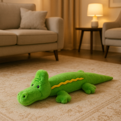 Jouets-pour-chiens-couineur-animaux-vert-crocrodile