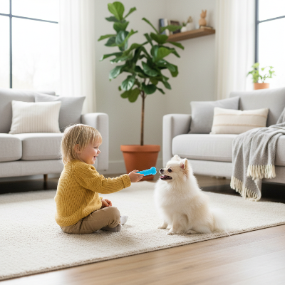 Jouets pour chien - os caoutchouc-Enfant Poméranien os bleu