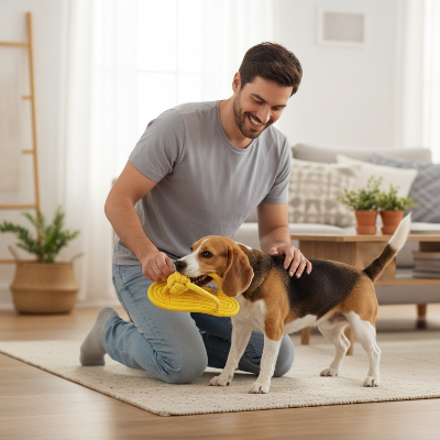 Jouets pour chien  - sandale-Homme Beagle sandale jaune
