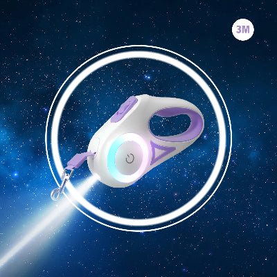 Laisse-pour-chien-retractable-roulettes-3metre-mauve-demo