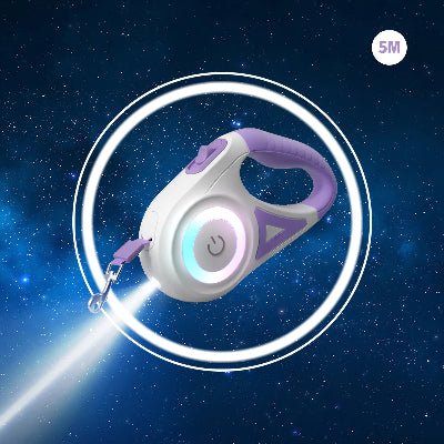 Laisse-pour-chien-retractable-roulettes-5metre-mauve-demo