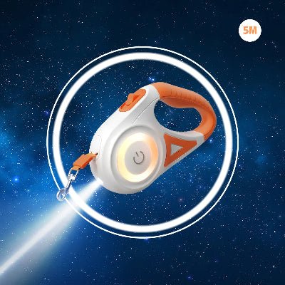 Laisse-pour-chien-retractable-roulettes-5metre-orange-demo