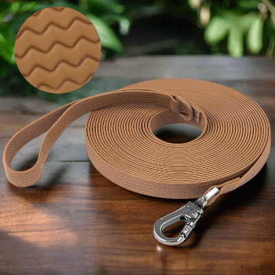 Laisse-pour-chien-silicone-brun