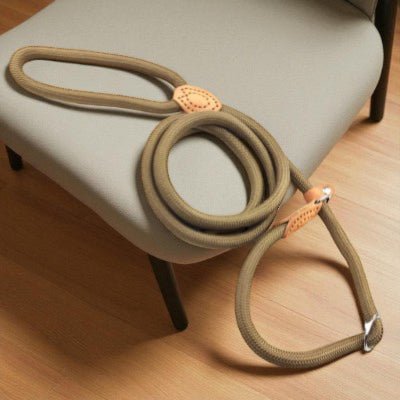 Laisse chien - corde nylon-khaki-1.5m