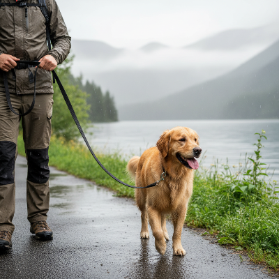 Laisse pour chien silicone - imperméable facile nettoyer-chien-promenade-exterieur