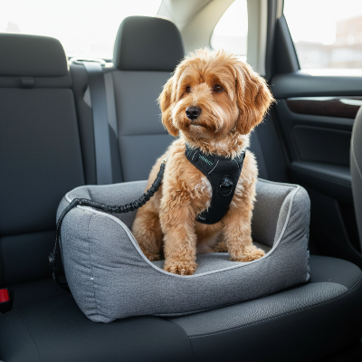 Laisse  pour chien voiture - sécurité auto voyage confort-Laisse voiture - chien en voiture