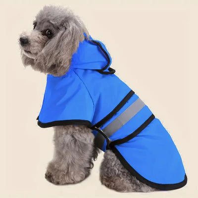 Manteau chien  - Imperméable réglable-bleu