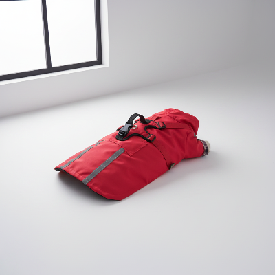 Manteau chien - imperméable réfléchissant avec harnais-Manteau rouge fond élégant