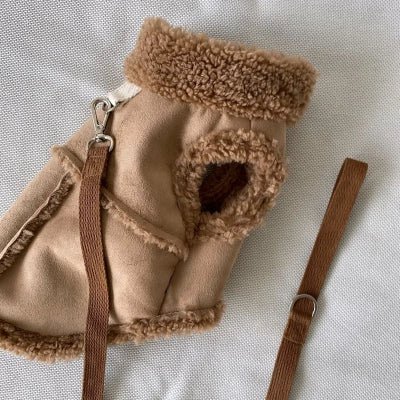 Manteau pour chien - imperméable chaud avec harnais intégré - manteau-avec-laisse