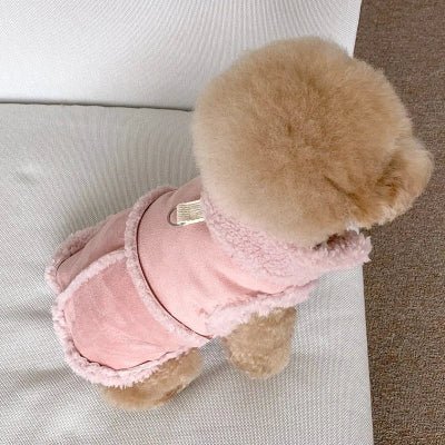Manteau pour chien - imperméable chaud avec harnais intégré - manteau-rose