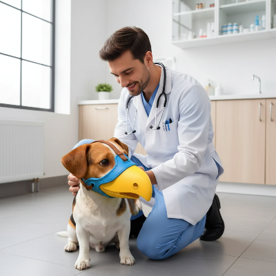 Muselière pour chien - petits et moyens respirante anti-morsure-Beagle muselière bec canard vétérinaire