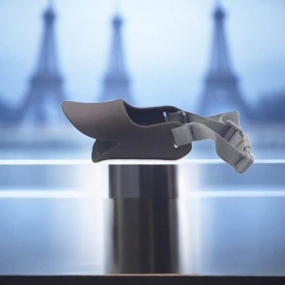 Muselière chien silicone canard grise