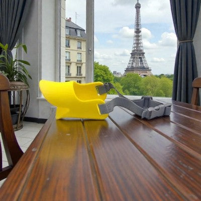 Muselière chien silicone canard jaune