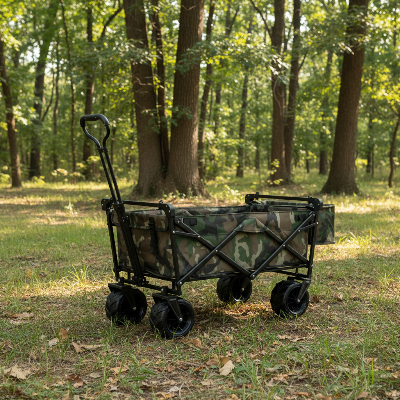 Poussette pour chien - chariot pliable tout-terrain avec auvent-Poussette camouflage vide - nature