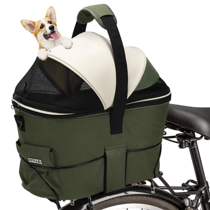 poussette pour chien -Panier de vélo arrière rembourré confortable  panier de siège de banlieue