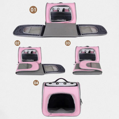 Sac de transport pour animaux de compagnie, sac à dos de voyage en plein air pour chats, petits chiens, sac de transport respirant pour chats, adapté aux chats de moins de 7,5 kg - au royaume des chiens