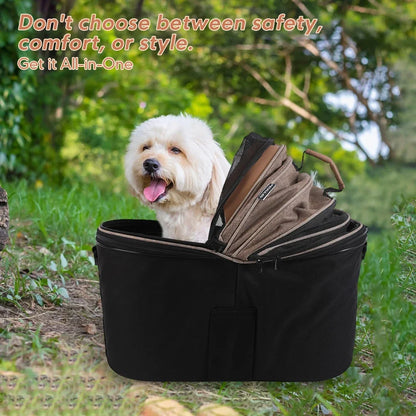 poussette pour chien -Panier de vélo arrière rembourré confortable  panier de siège de banlieue