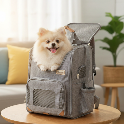 Sac à dos chien - qualité multiusage voyage-Poméranien - Rose salon