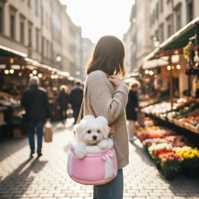 Sac à dos chien - transporteur voyage confort-Sac rose - Shopping