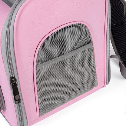 Sac de transport pour animaux de compagnie, sac à dos de voyage en plein air pour chats, petits chiens, sac de transport respirant pour chats, adapté aux chats de moins de 7,5 kg - au royaume des chiens