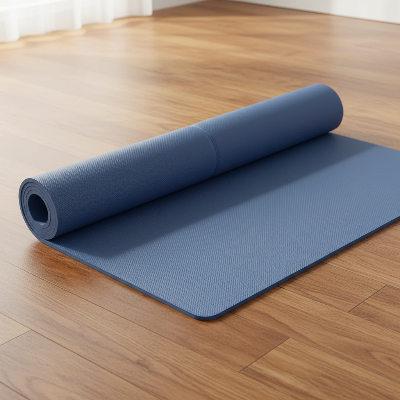 Tapis de Yoga - antidérapant, voyage, fitness, entraînement au sol-Bleu marin 4mm