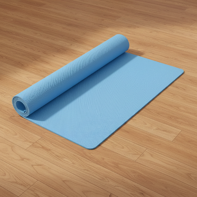 Tapis de Yoga - antidérapant, voyage, fitness, entraînement au sol-Bleu pâle 3mm