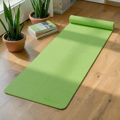 Tapis de yoga - pliable facile à ranger, pour exercices entraînements à domicile-Tapis_de_yoga_-_pliable_facile_a_ranger_pour_exercices_entrainements_a_domicile-variante-vert