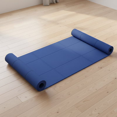 Tapis de yoga - pliable facile à ranger, pour exercices entraînements à domicile-Bleu