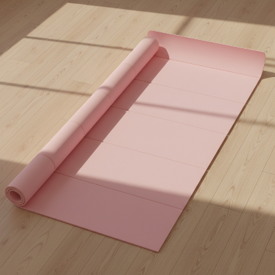 Tapis de yoga - pliable facile à ranger, pour exercices entraînements à domicile- Rose