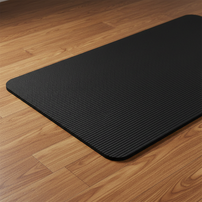 Tapis pilates  - NBR 8mm antidérapant, yoga, fitness-Noir