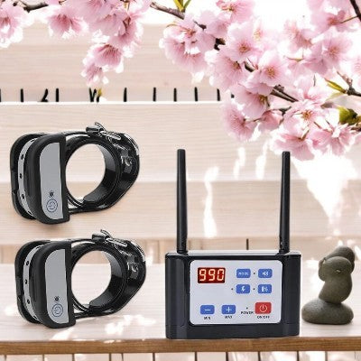 collier-anti-aboiement-chien-dressage-sans-fil-deux-collier