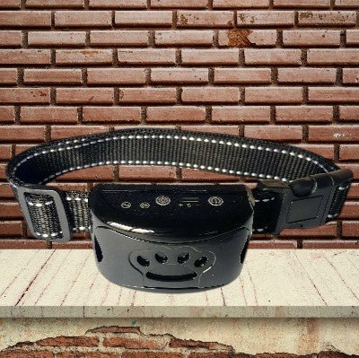 collier-anti-aboiement-chien-rechargeable-montre-fonctionnement-noir