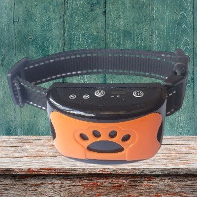 collier-anti-aboiement-chien- rechargeable-orange