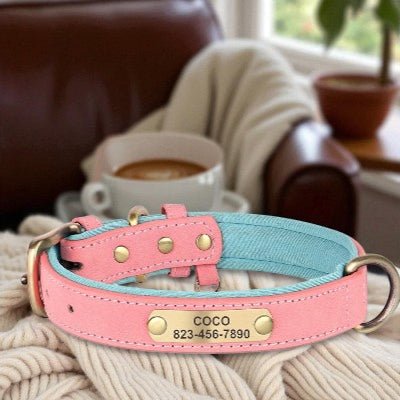 collier pour chien - personnalisé en cuir - au royaume des chiens