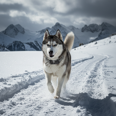 collier anti aboiement - intelligent-Husky montagne